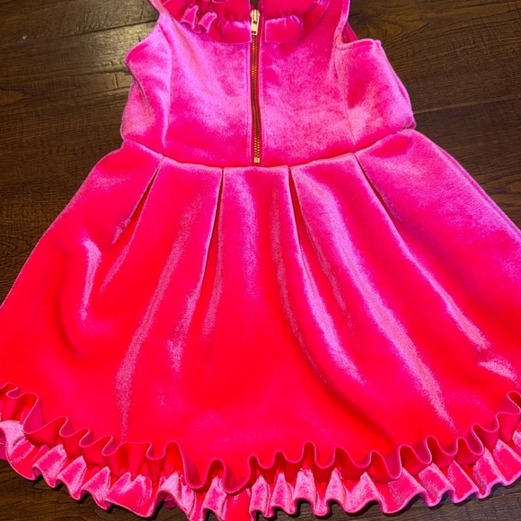 Genuine Kids OshKosh Pink Velvet Dress 2T Holiday Ruffle Party - Picture 7 of 7